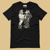 Bears of Backroom Leather & Punk Bear Tee – front view, black unisex t-shirt, Tom of Finland inspired