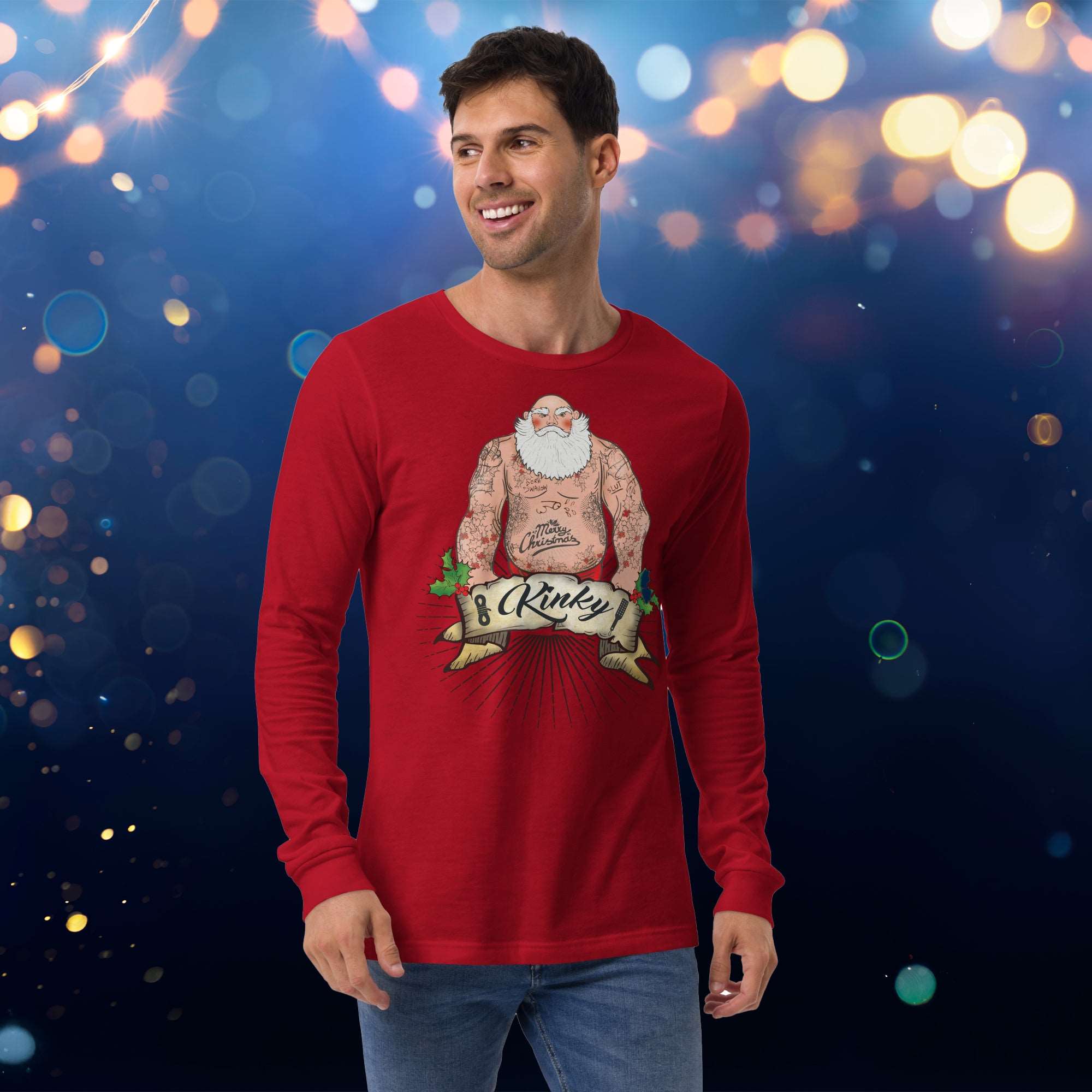 Kinky Santa Long Sleeve Tee - BackRoomGear