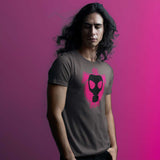 man wearing Gas-Mask-Logo-shirt asphalt - backroomgear - your LGBTQI Gay Kink Apparel Store