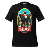 SLAY Kingdom Penguin Protest Tee – Anti-Tariff Political Humor T-Shirt