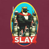 SLAY Penguin Kingdom Tee – Anti-Tariff Political Humor Shirt