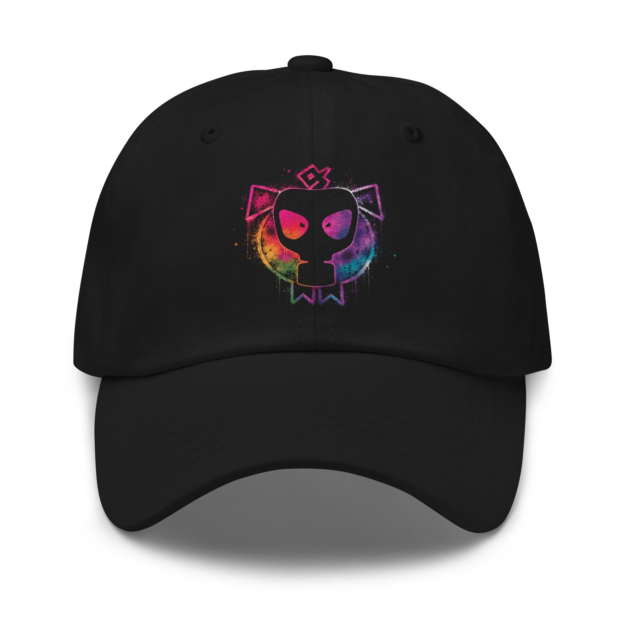 Pride Pig Cap – front view showing adjustable strap and structured crown