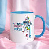 Protect the Dolls Mug – Trans Rights LGBTQ+ Pride Mug (Color Inside)