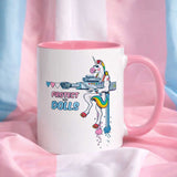 Protect the Dolls Mug – Trans Rights LGBTQ+ Pride Mug (Color Inside)