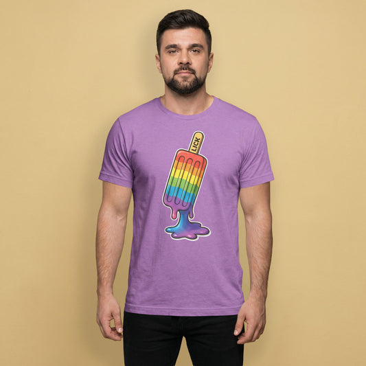 Rainbow Pride “LICK” Ice Pop Shirt – LGBTQ Pride Popsicle T-Shirt