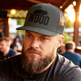 WOOD Bear Trucker Cap – Bear Energy, Embroidered Smut