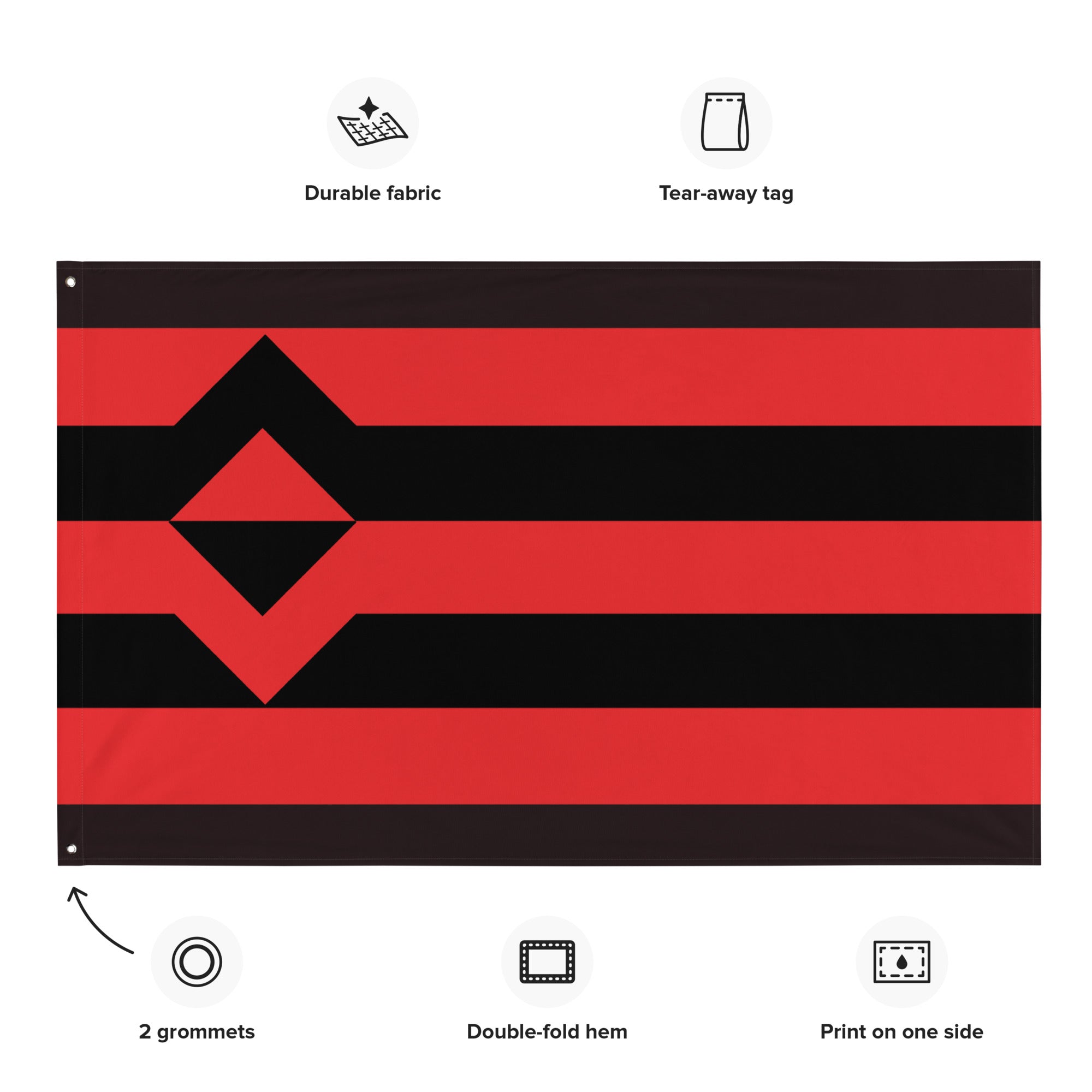 Fisting Kink Pride Flag with durable fabric, featuring red and black design, ideal for pride events and kink communities.