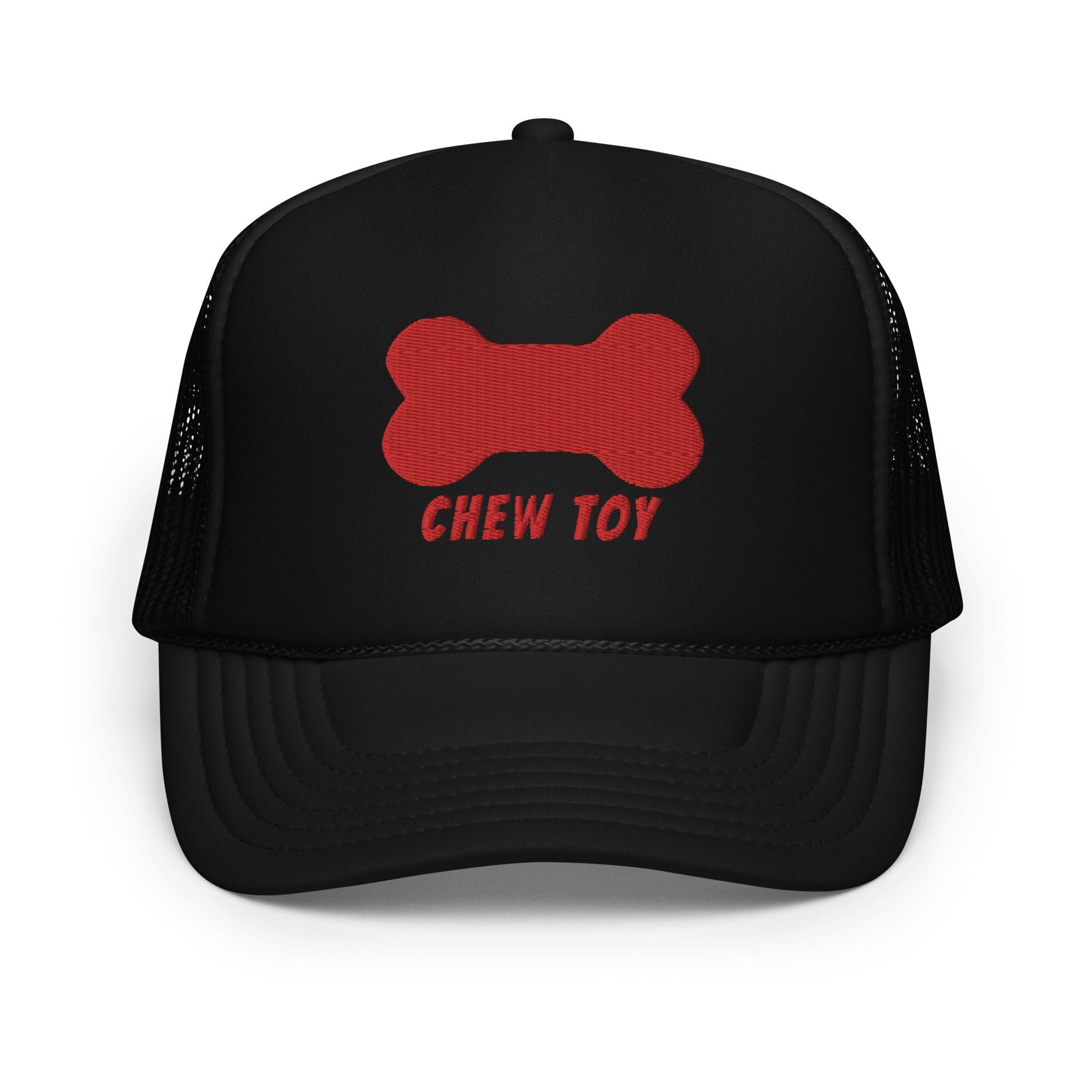 Chew Toy Pup Cap Red front - BackRoomGear - your LGBTQI Gay Kink Apparel Store