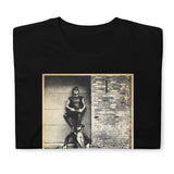 Leather Men Shirt-Black folded-backroom gear - Gay Leather Flag Tee – LGBTQ+ pride t-shirts US UK – Gay pride shirts collection – Made-to-order gay apparel