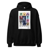 Kink Eras black hoodie featuring kinky pop vinyl graphic such as fisting and watersports as a tribute to Taylor Swift's Eras Tour Poster- White Kink Eras pullover - LGBTQ+ kink pride parody jumper by BackRoom Gear