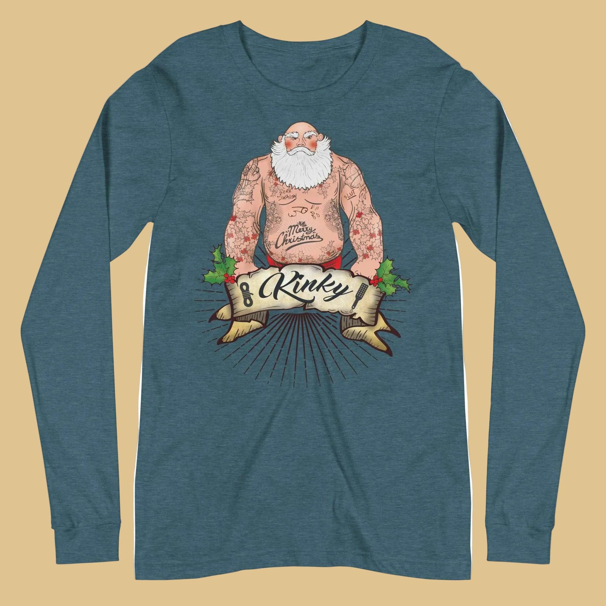 Kinky Santa Long Sleeve Tee - BackRoomGear