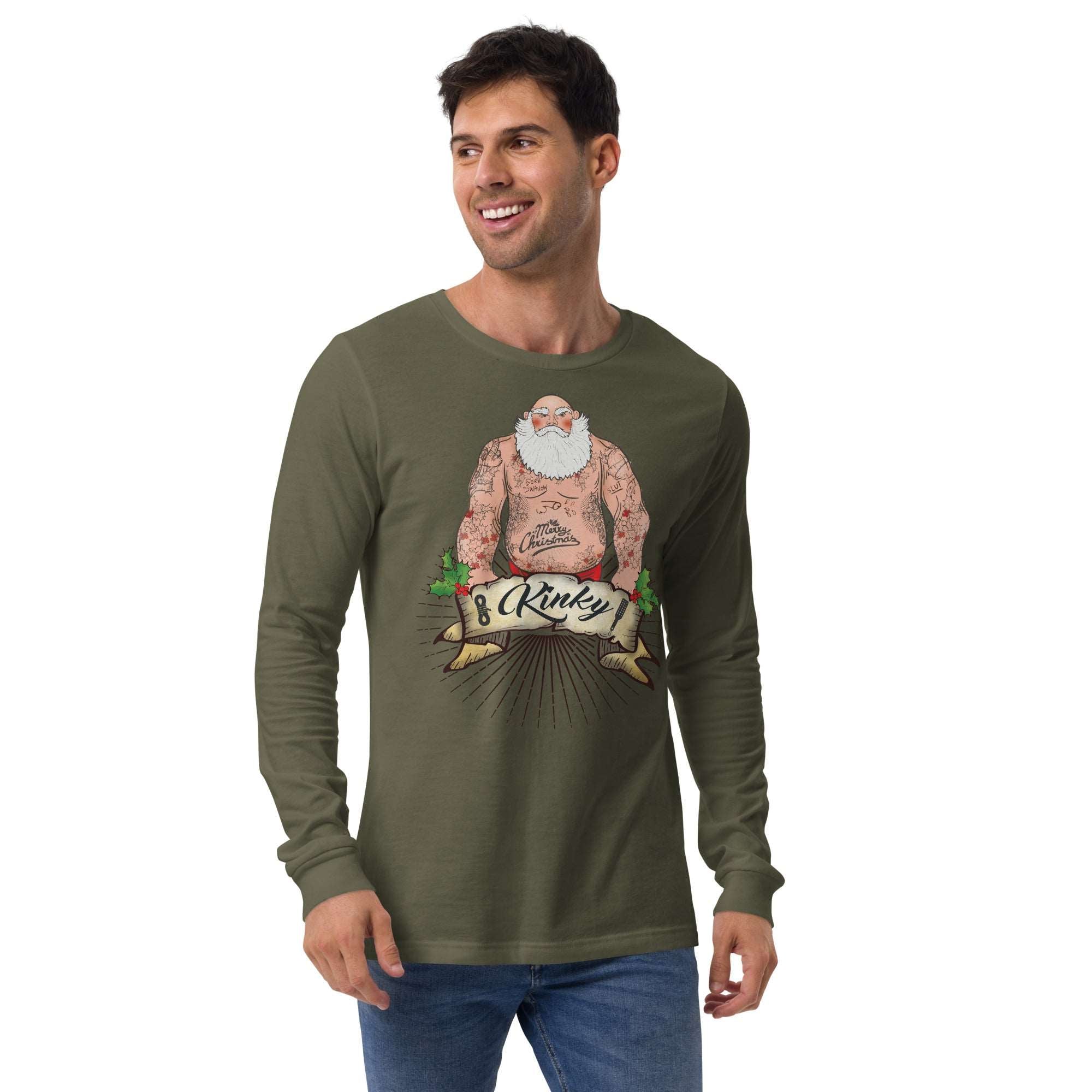 Kinky Santa Long Sleeve Tee - BackRoomGear