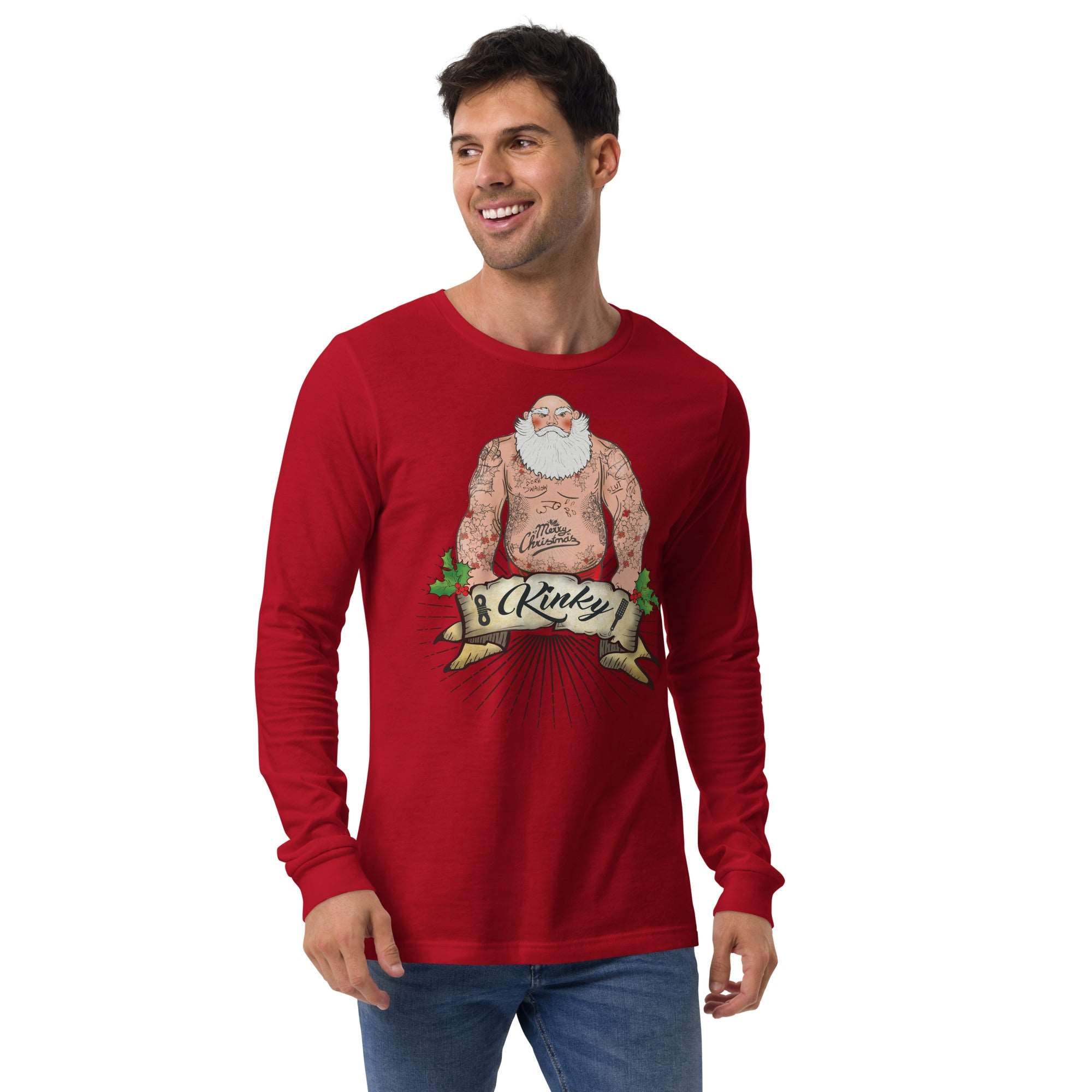 Kinky Santa Long Sleeve Tee - BackRoomGear