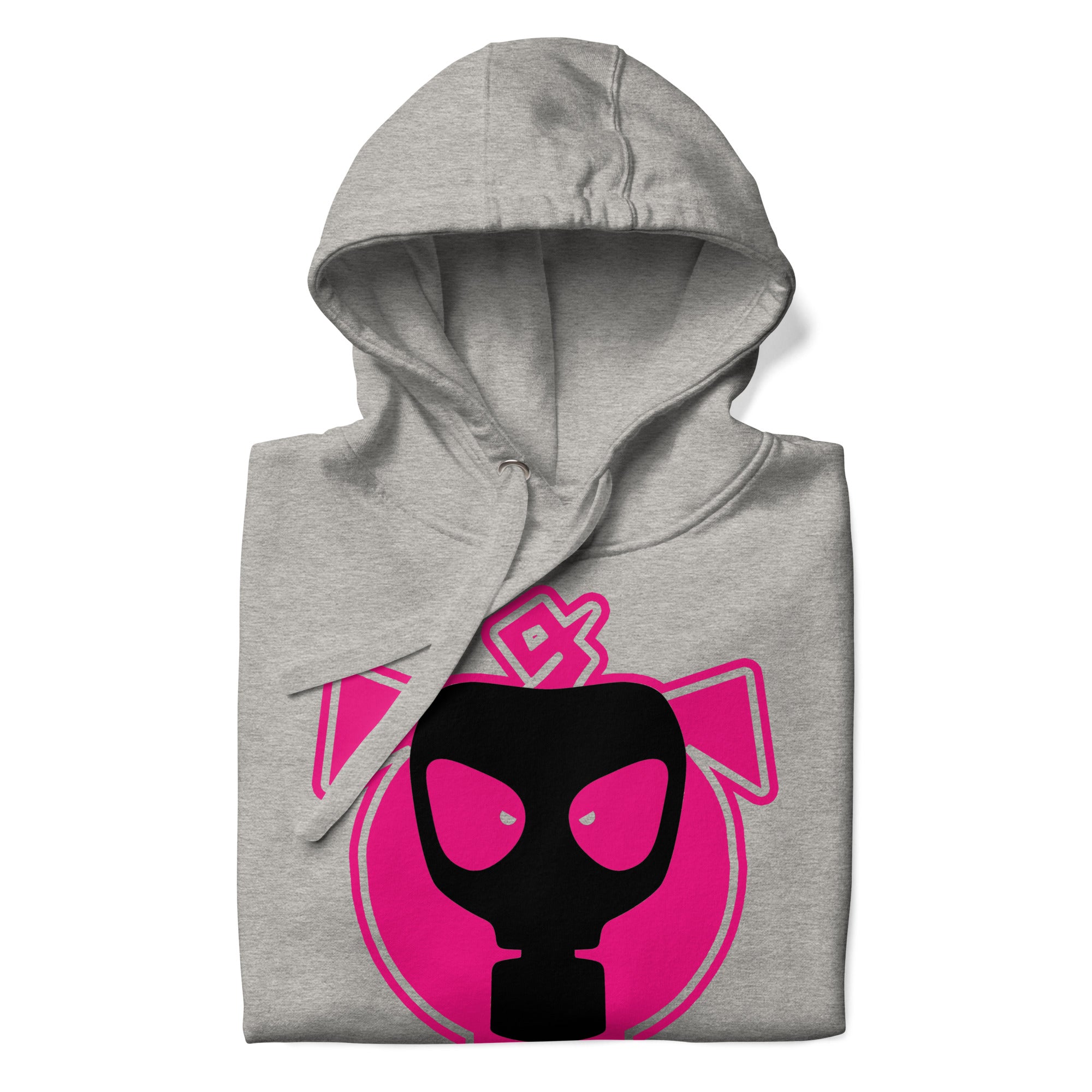 Pig-Logo-Hoodie-carbon grey folded - backroomgear - your LGBTQI Gay Kink Apparel Store
