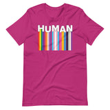 We Are Human Berry T-Shirt Flat - BackRoomGear - your LGBTQI Gay Kink Apparel Store