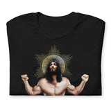 Ripped Saviour Black T-Shirt folded Backroom Gear - your LGBTQI Gay Kink Apparel Store