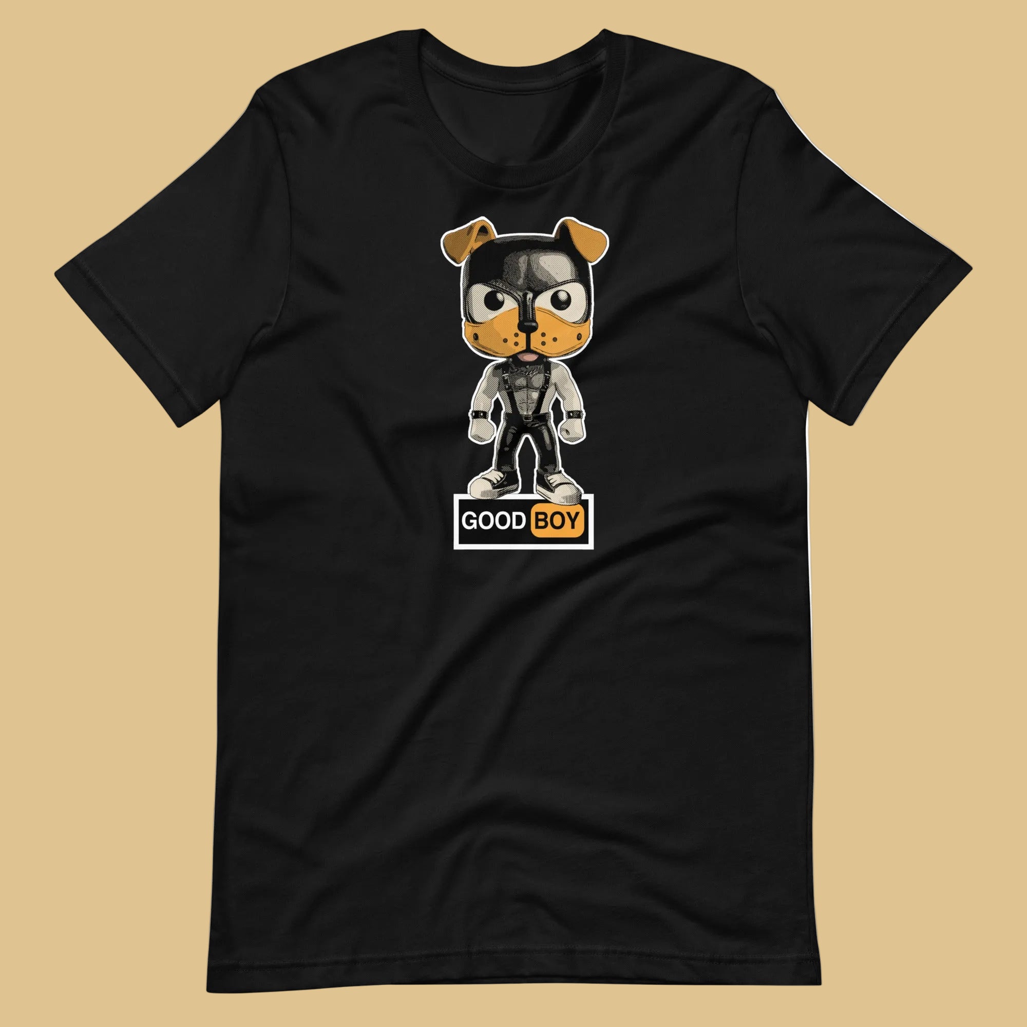 Black T-Shirt – Gay Puppy Play LGBTQ+ Tee – Gay pride shirts collection – LGBTQ+ pride t-shirts US UK – Made-to-order gay apparel