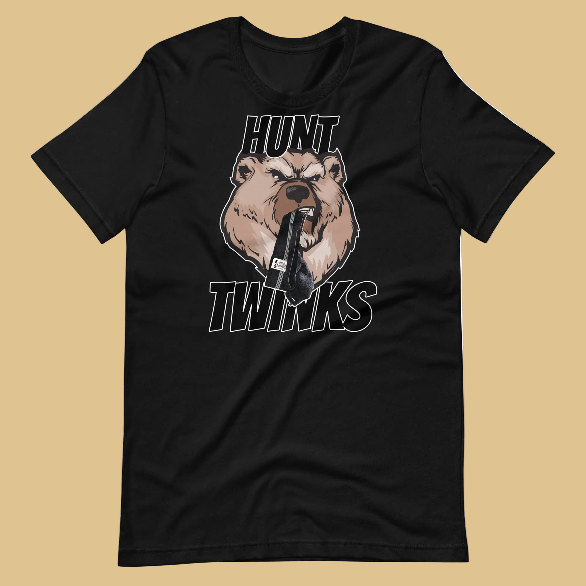 Gay bear daddy shirt Hunt Twinks design in black