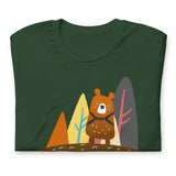Bear-in-the-woods-Forest-green T-Shirt-Folded Backroom-Gear - Wild Leather Bear Pride T-Shirt – Gay Bear Flag Tee – LGBTQ+ pride t-shirts US UK – Gay pride shirts collection – Made-to-order gay apparel
