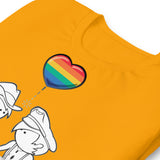 yellow Gold Leather Lovers Pride t-shirt - BDSM gay leather pride flag tee by BackRoomGear -LGBTQ+ pride t-shirts US UK – Made-to-order LGBTQ clothing