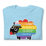 Ocean blue Kinky Rainbow Sheep T-Shirt – LGBTQ+ Kink Pride Tee – Gay pride shirts collection – LGBTQ+ pride t-shirts US UK – Made-to-order gay apparel