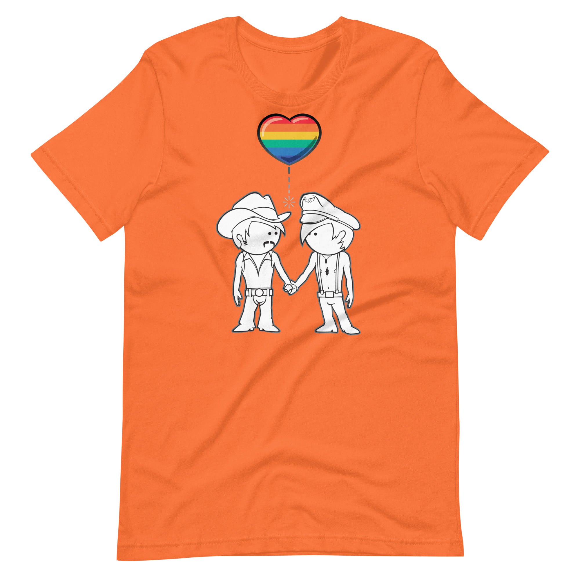 Orange Leather Lovers Pride t-shirt - BDSM gay leather flag tee by BackRoomGear -LGBTQ+ pride t-shirts US UK – Made-to-order LGBTQ clothing