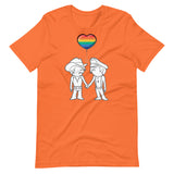 Orange Leather Lovers Pride t-shirt - BDSM gay leather flag tee by BackRoomGear -LGBTQ+ pride t-shirts US UK – Made-to-order LGBTQ clothing