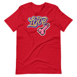 Love Dick Shirt-Red flat-backroomgear - your LGBTQI Gay Kink Apparel Store