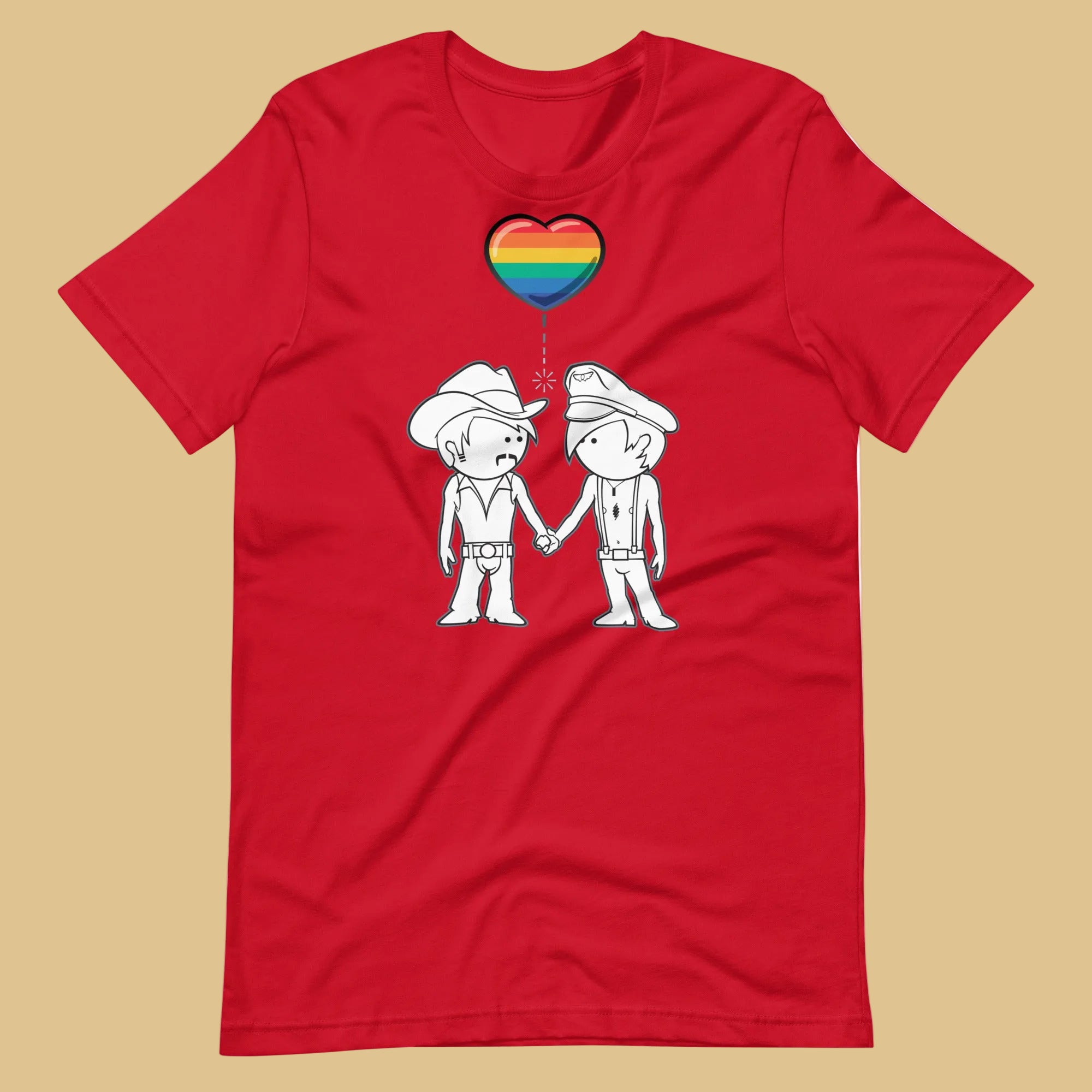 Red Leather Lovers Pride t-shirt - BDSM gay leather flag tee by BackRoomGear -LGBTQ+ pride t-shirts US UK – Made-to-order LGBTQ clothing