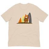 Bear-in-the-woods-Soft Cream-T-Shirt-Flat Backroom-Gear - Wild Leather Bear Pride T-Shirt – Gay Bear Flag Tee – LGBTQ+ pride t-shirts US UK – Gay pride shirts collection – Made-to-order gay apparel