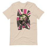 Soft cream t-shirt with a homosexual punk pink and green graphic design - Queer Punk Anthem t-shirt - gay rebel graphic tee by BackRoomGear
