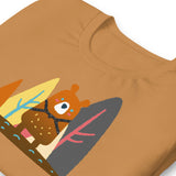 Bear-in-the-woods-toast brown T-Shirt-Folded Backroom-Gear - Wild Leather Bear Pride T-Shirt – Gay Bear Flag Tee – LGBTQ+ pride t-shirts US UK – Gay pride shirts collection – Made-to-order gay apparel