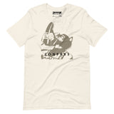 Vintage White t-shirt with a Sneaker Pup graphic design and 'CONFESS' text on a white background