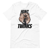 Gay bear shirt Hunt Twinks grizzly design in white