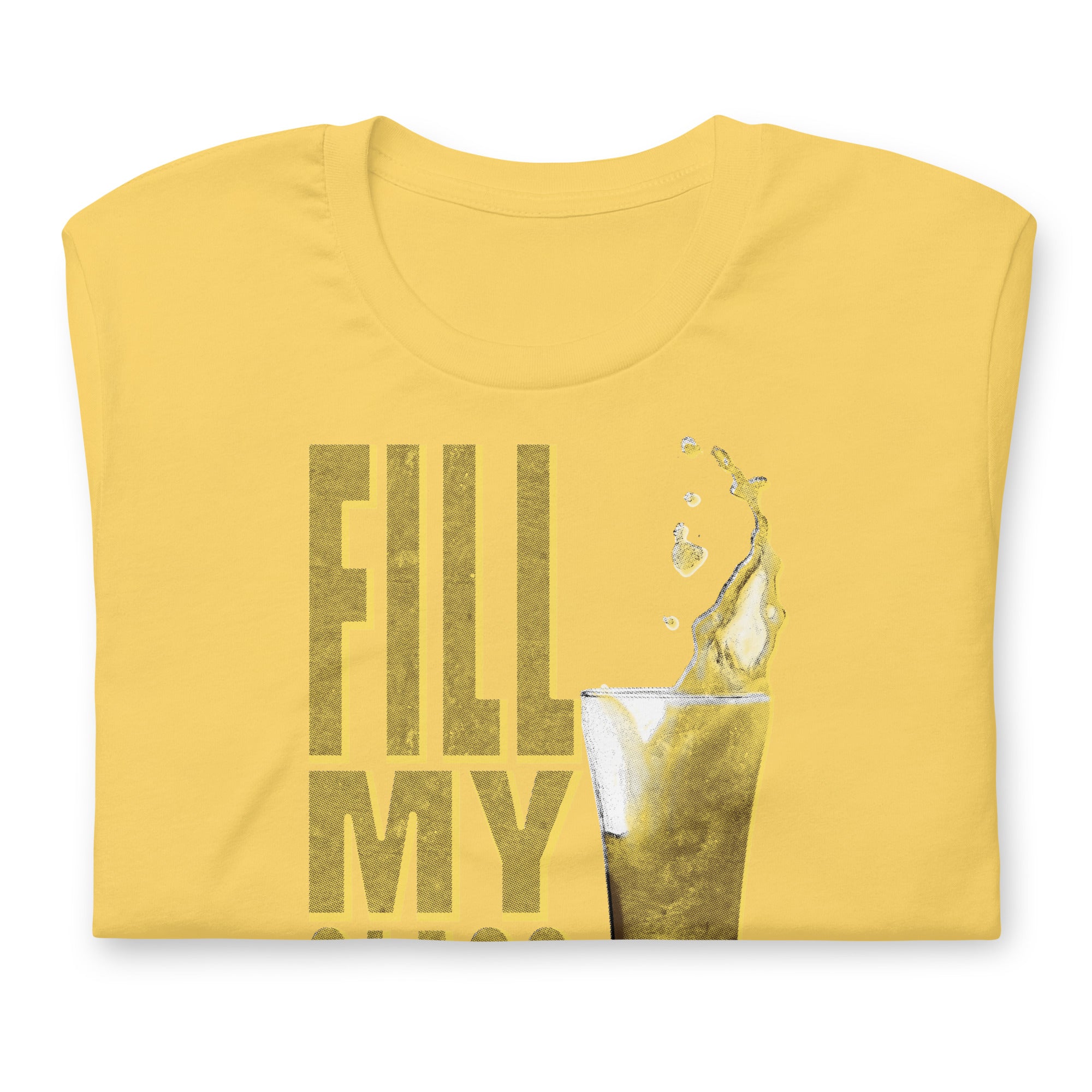 Fill-My-Glass-yellow gay fetish watersports shirt front graphic