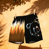 Bear Pride Swim Trunks | Recycled Fabric Forest Bear Shorts (2XS–6XL)