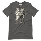 Bears of Backroom Leather & Punk Bear Tee – front view, asphalt unisex t-shirt, distressed print