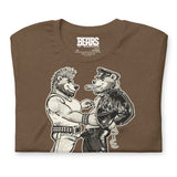 Bears of Backroom Leather & Punk Bear Tee – alternate front view, heather brown t-shirt