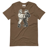 Bears of Backroom Leather & Punk Bear Tee – front view, heather brown unisex t-shirt