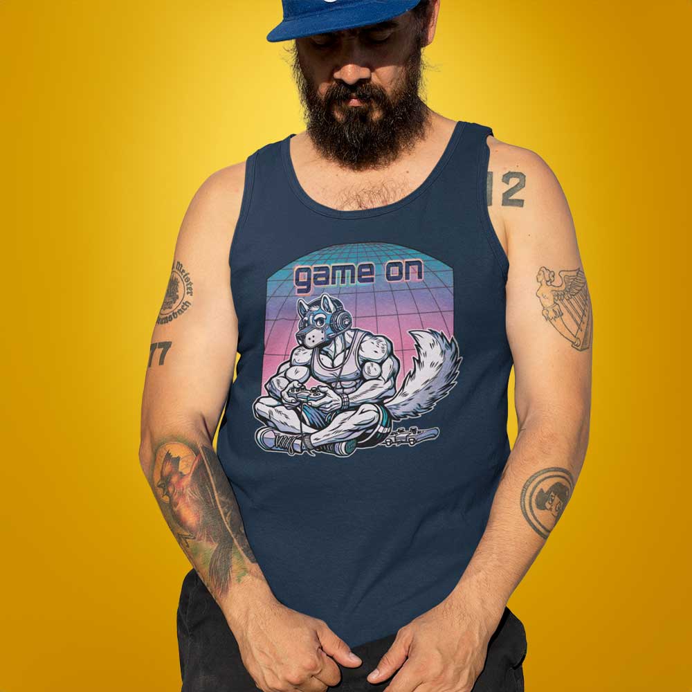 Game On Pup Tank Top: Gay Gamer Community Tank