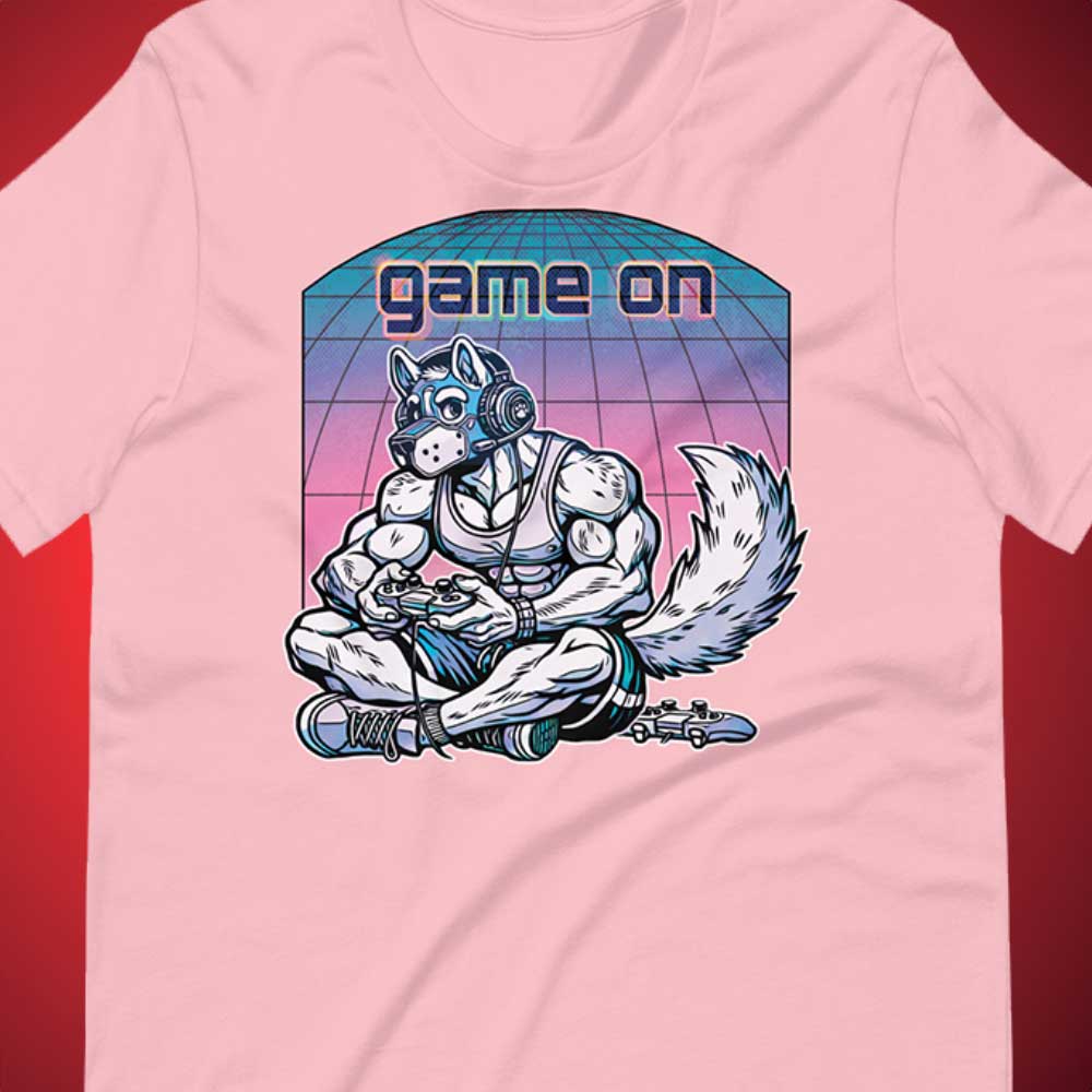 Game On Pup Shirt | Gamer Gay Pup Play T-Shirt