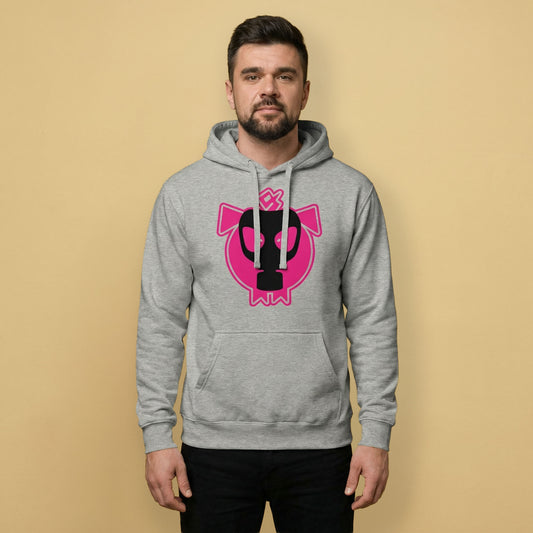 Gas Mask Pig Hoodie – Rubber Kink Pride LGBTQ+ Hoodie
