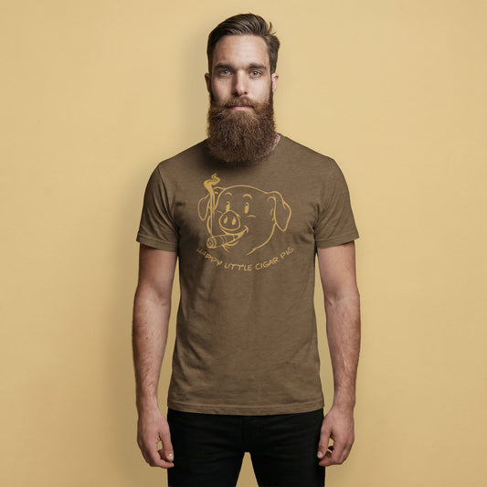 Happy Little Cigar Pig Shirt – Funny Gay Leather Bar Graphic Tee