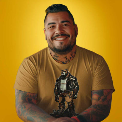 Leather Daddy Bear T-Shirt | Gay Pride Bear Community Tee | Leather Daddy Gift | LGBT Bear Fashion | Unique Graphic T-Shirt for Bears