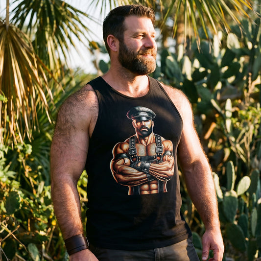 Sir Leather Alpha Muscle Shirt – Gay Dom Leather Daddy Tee