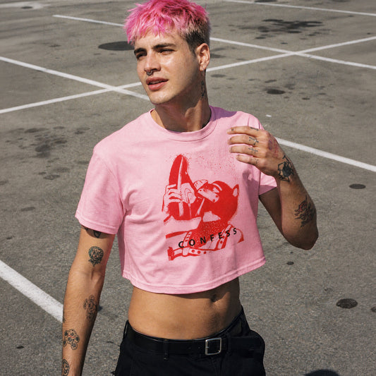 Confess Crop - Sniff Test | Pup Graphic Gay Crop Top