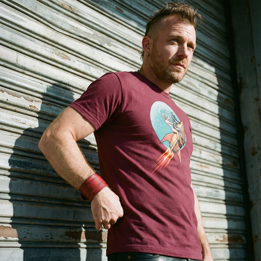 Space Cadet Rocket Ride Tee – Intergalactic Kink Gay Shirt