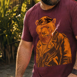 Vintage Leather Bear Pride T-Shirt – Retro Gay Bear Flag Tee