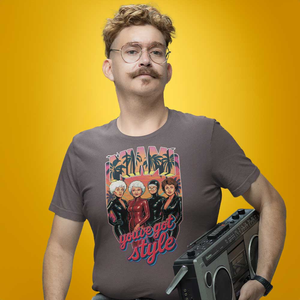 Golden Girls in Rubber T-Shirt – Miami Latex Kink Fetish Tee