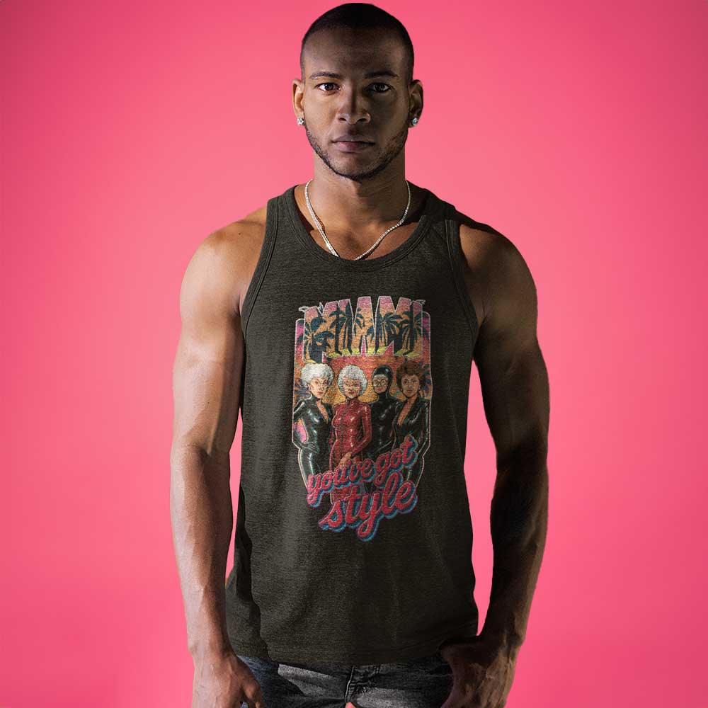 Golden Girls Rubber Tribute Premium Tank Top – Miami, You've Got Style Sleeveless Tee